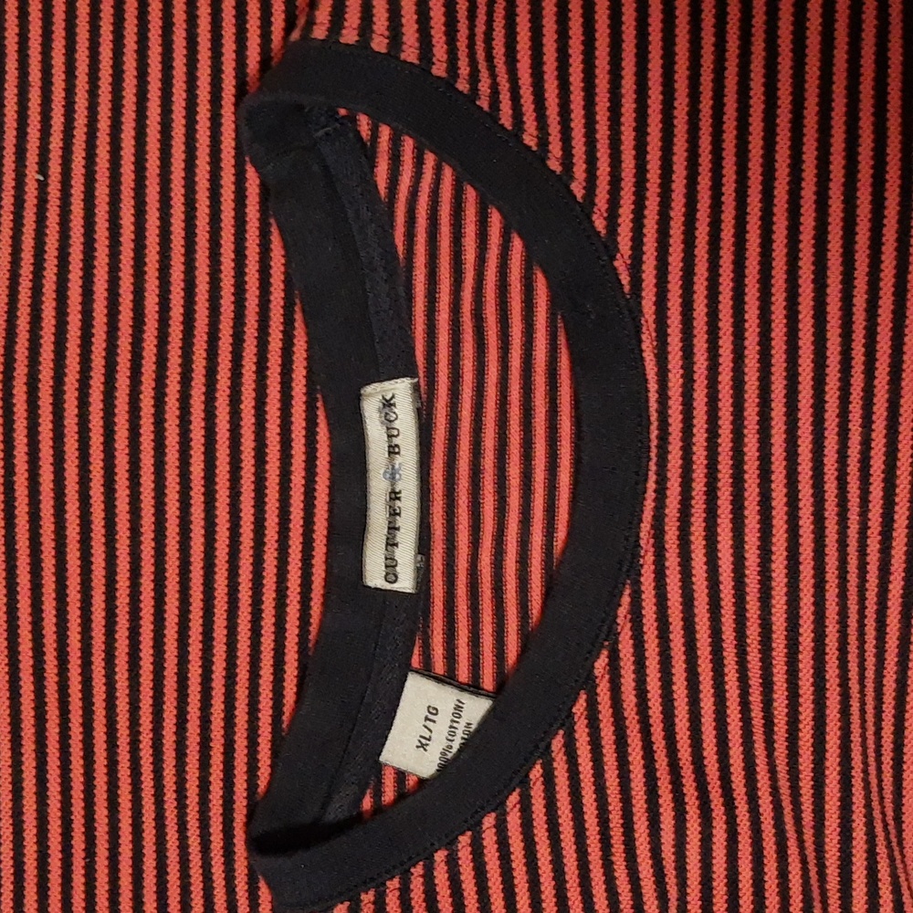 Vintage Men's Cutter & Buck 100% Cotton Pinstripe Pocket Tee PTP22" Mod M/VTG XL - Picture 7 of 14